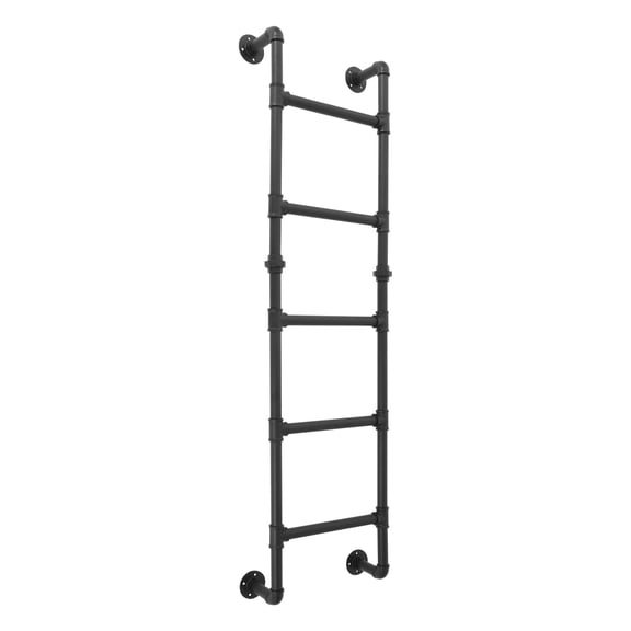 5-Step Ladder Dormitory Bunk Bed Ladder Wall-Mounted Climbing Ladder 165cm Black