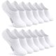 thumbnail image 1 of Nvzi pares de calcetines invisibles para hombre, antideslizantes, de silicona, con absorción de humedad, de corte bajo, invisibles, informales, color blanco, 1 of 2