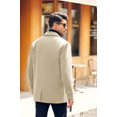 thumbnail image 5 of Sherrylily Men Pea Coat Double Breasted Winter Fashion Trench Coats, 5 of 6