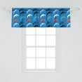 thumbnail image 2 of Ambesonne Goat Window Valance, Jumping Pose Drawn Animal Art, 42" x 18", Sea Blue Multicolor, 2 of 3