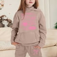 thumbnail image 2 of FYDUU Girls 2 Piece Outfits Tracksuit Solid Color Hoodie Pullover Sweatshirt And Jogger Sweatpants Set Kids Athletic Sweatsuit Sets Fall Winter Clothes Trendy Party Wear, 2 of 4