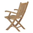 thumbnail image 5 of Modern Contemporary Urban Design Outdoor Patio Balcony Garden Furniture Side Dining Chair and Table Set, Wood, Natural, 5 of 8