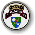 thumbnail image 2 of BestLicensePlateFrames - 75th Ranger Regiment U.S. Army 3D Domed CAR Emblem Badge Sticker Chrome Plastic Bezel - Official U.S. Army Licensed Product, 2 of 6