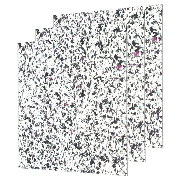 Uxcell 3Pcs Black Glitter Acrylic Sheets 1/8" Thickness 8"x8" Transparent Sparkly PMMA Plastic Sheets for Laser Cutting