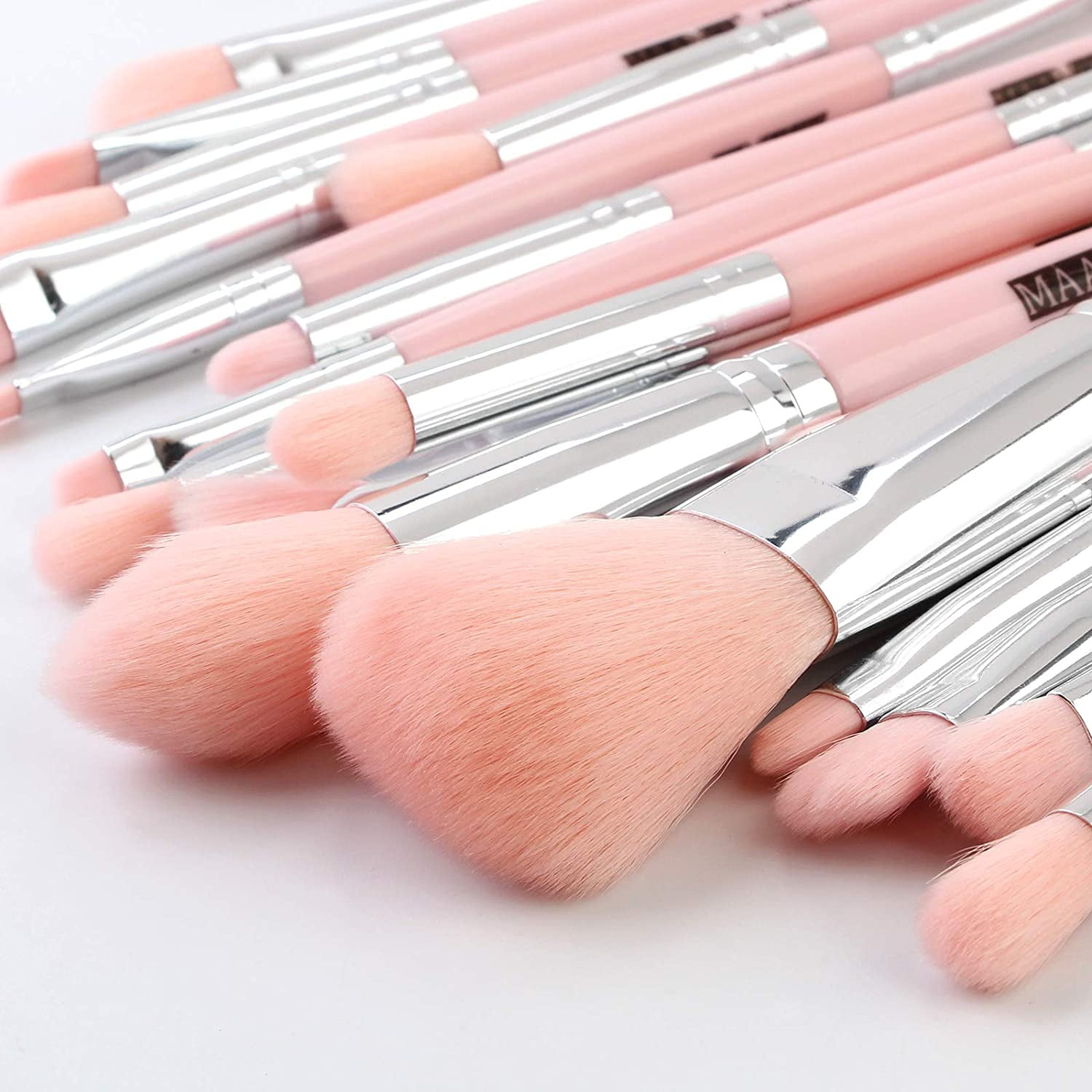 Personalised Pink Makeup Brush Set Diamonte Makeup Brushes Powder Blush  Face Concealer Foundation Highlighting Eyeshadow 