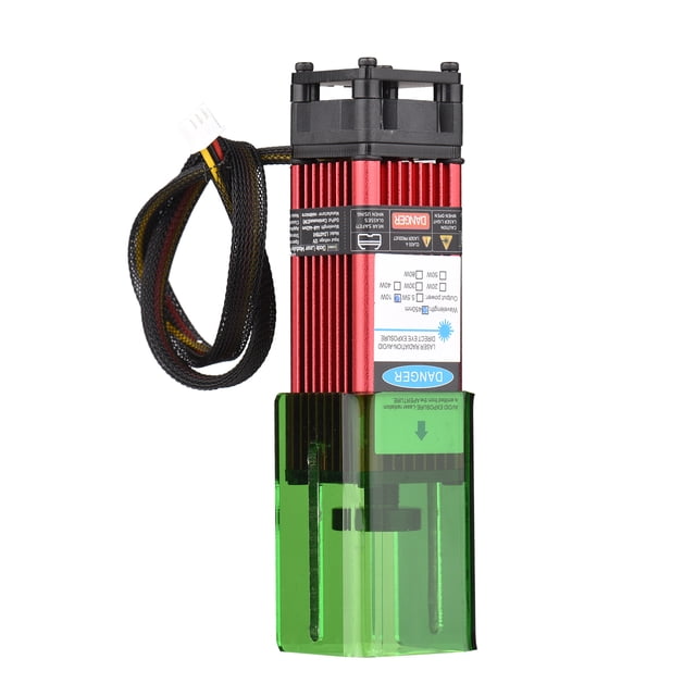 450nm 10W Module with Protective Cover Adjustable Focal Length Engraving Head High Speed Engraver 3D Printer Router Module for DIY Craft Wood Leather Fabric Paper Cutting Engraving