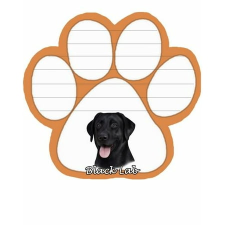 Labrador Notepad - Black Labrador Dog Paw Magnetic Note Pad
