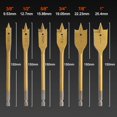 thumbnail image 4 of COMOWARE Spade Drill Bit Set- Paddle Flat Bits, Hole Cutter, Titanium Coating, Carbon Steel, Woodworking, 6-Pieces, 3/8"-1", 4 of 4