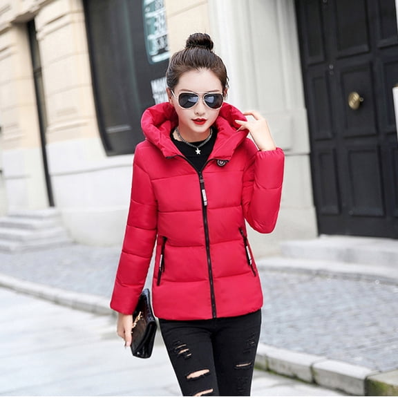BEFOKA Jackets for Women Puffer Jacket Lightweight Quilted Padded Coat Tops for Women Trendy Winter Fleece Coat Warm Puffy Jacket with Stand Collar Thermal Warm Outerwear Going Out Tops M_4X