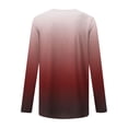 thumbnail image 3 of Plus Size Soft Cotton T Shirts for Women Loose Fall Top Comfy Short Sleeve V Neck Base Tees Solid Color Tshirts (Wine 4XL), 3 of 4