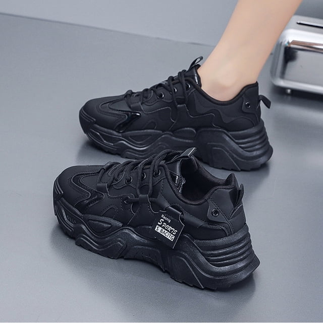 Zapatos Deportivos Zapatos gruesas, Zapatos informales, Zapatos con cordones para mujer que combinan con todo, para primavera y otoño Likrtyny Tenis De Mujer Tenis De Hombre
