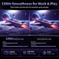 thumbnail image 5 of Deco Gear 49" 120Hz Gaming Monitor, DQHD 5120x1440, Curved Monitor for Computer, 32:9, 1ms MPRT, USB-C 65W, Built-In KVM, HDR, Adaptive Sync, 5 of 10