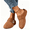 Brown, variant on Women's Closed Toe Slip On Mule Loafers, Soft Suede Backless Flat Clogs, Casual Comfort Walking Slide Shoes