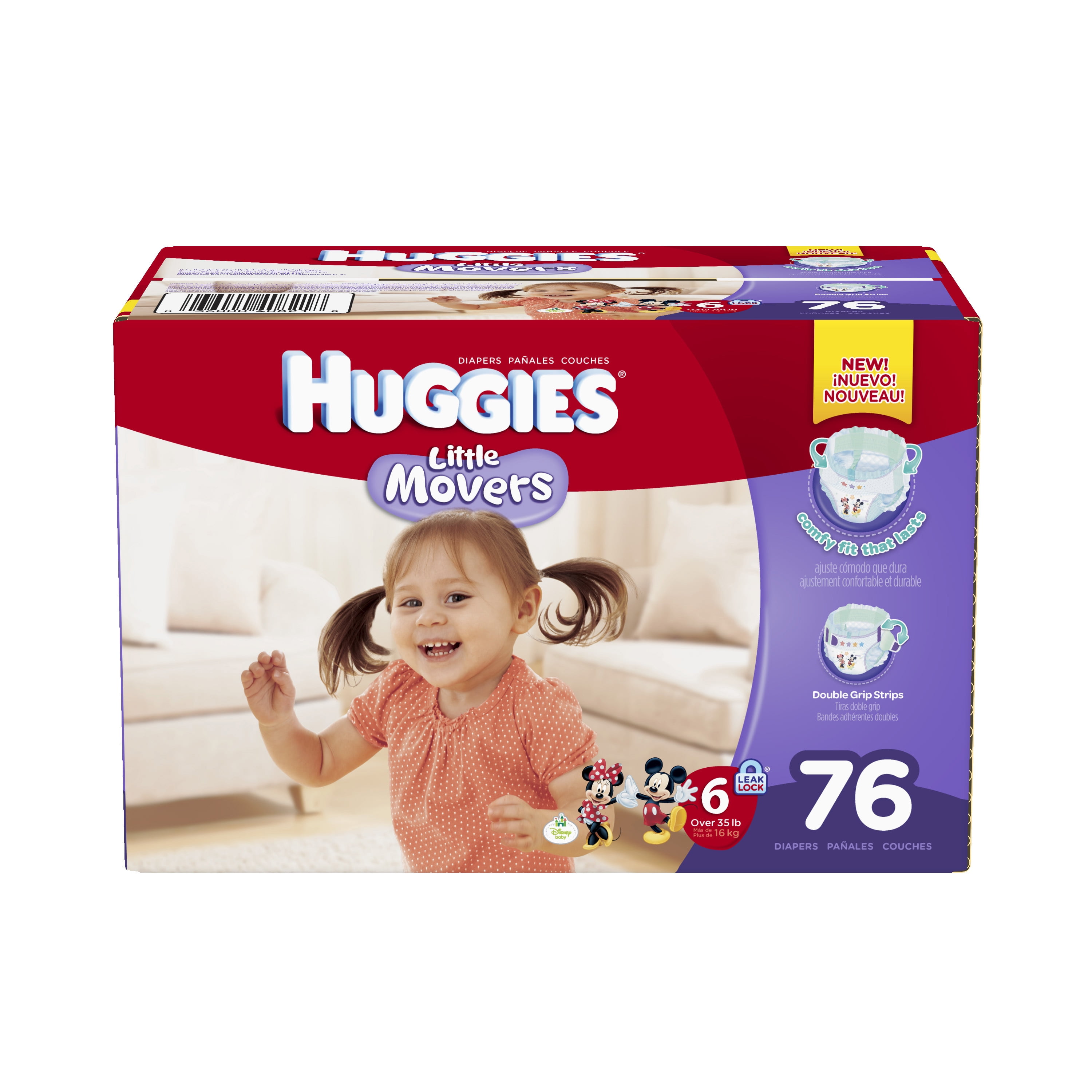 Huggies Little Movers Baby Diapers, Size 6 (35+ lbs), 88 count - King  Soopers