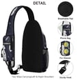 thumbnail image 3 of Sling Backpack,Celestial Wolf Halloween Pattern Crossbody Bag with Water Bottle Holder,Waterproof Sling Bag for Men/Women with Chest Phone Holder for Hiking,Travel, 3 of 6