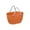 Orange, variant on Clear Plastic;Portable Picnic Tote Shopper Bag; Large Plastic Utility Basket;Washable Beach Travel Handbag;Storage BagsPlastic Storage;Storage Bin;