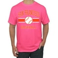 thumbnail image 1 of Wild Bobby City of San Francisco Baseball Fantasy Fan Sports Men's T-Shirt, Neon Pink, 5X-Large, 1 of 6