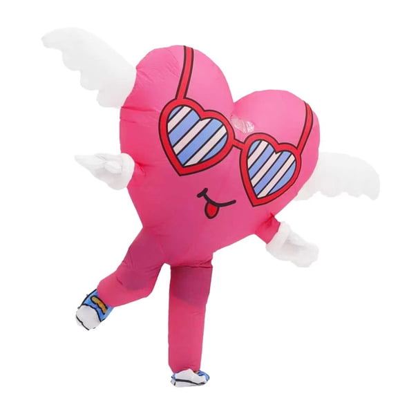 Inflatable Heart Costumes for Adults Funny Love Character Cosplay Outfit Mother's Day Mascot