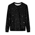 thumbnail image 4 of EchfiProm Womens Trendy Tops Pullover Black Graphic Long Sleeve Loose Sweatshirt for Womens, 4 of 8