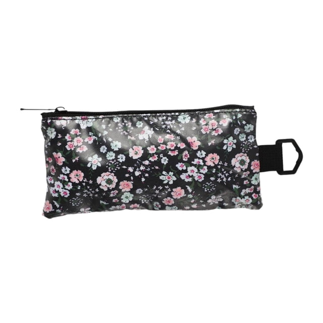 Bolsa de mano para cosméticos, ligera, resistente al agua, con diseño de flores, para colgar y guardar bolígrafos Pequeño