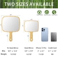 thumbnail image 7 of YEAKE Hand Mirror,Natural Bamboo Handheld Mirror with Handle, Single-Sided Portable Travel Vanity Mirror for Men & Women,6.9" W x 9.9" L, 7 of 7