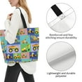 thumbnail image 3 of Pofeuu Construction Machinery Print Reusable Grocery Bags - Washable, Foldable, Packable Tote, Large Handles, Heavy Duty, Zippered Top Pouch, 3 of 8