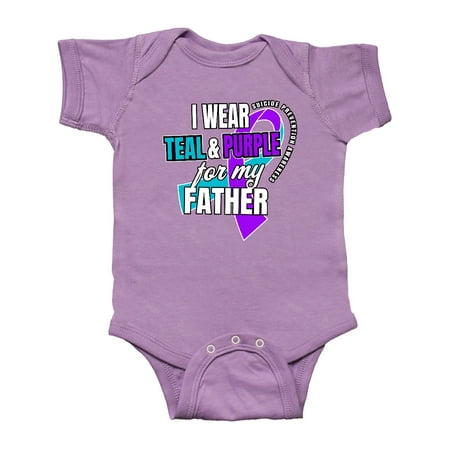 

Inktastic Suicide Prevention I Wear Teal and Purple for My Father Gift Baby Boy or Baby Girl Bodysuit