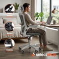thumbnail image 4 of Silla Ejecutiva para Oficina Escritorio con Reposapies Reclinable Y Giratoria Asiento para Trabajo Ergonómica Respaldo Acojinados (Gris), 4 of 8
