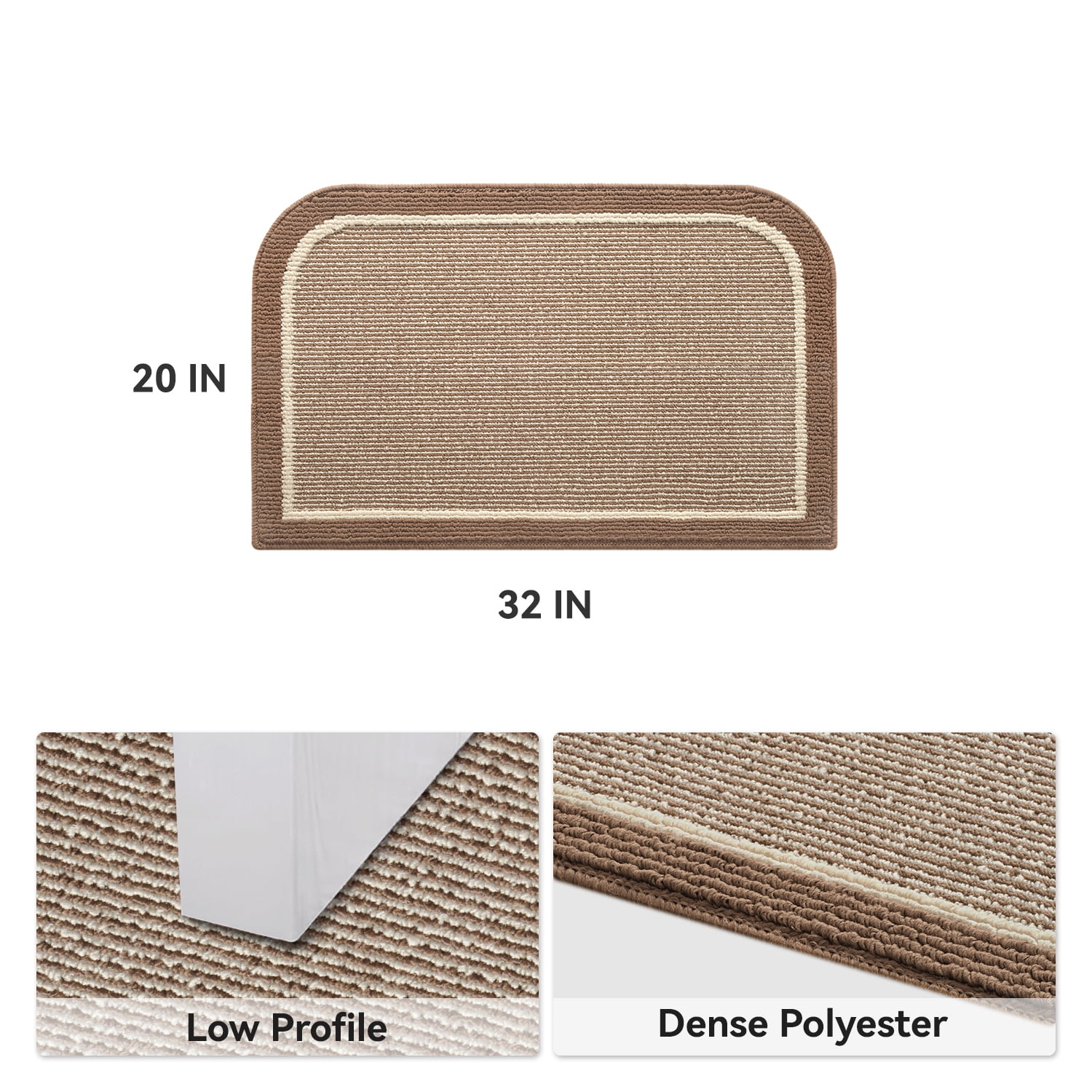 SIXHOME Door Mat Welcome Mat 20"x32" Non-Slip Front Door Mat Absorbent Low Profile Dirt Trapper Indoor Door Mat Ouside Entryway Rug Soft Machine Washable Floor Mat Brown