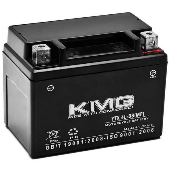 KMG 12V Battery Compatible with Honda 50 NB50 Aero 1985-1987 YTX4L-BS Sealed Maintenance Free Battery High Performance 12V SMF Replacement Powersport Battery