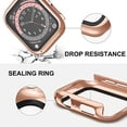 thumbnail image 3 of for Apple Watch Case 41mm Series 7 & Series 8 with Screen Protector, Waterproof Hard PC Ultra-Thin Bumper HD Clear Anti-Fog All Around Protective Cover for 41mm Rosegold, 3 of 5