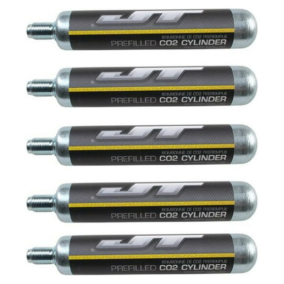 JT 90g CO2 Cartidges (88g AirSource cylinders Compatible) (5 Cartridges)