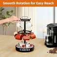 thumbnail image 5 of BOIVSHI Coffee Cup Holder-Coffee Pod & Mug Carousel – Holds 10 Cups, Capsule Storage, Steel, Black, 5 of 8