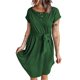 thumbnail image 1 of Vestido de manga corta Moda Casual Lavable a máquina Vestido de mujer transpirable y agradable para la piel para verano Verde XXL, 1 of 4