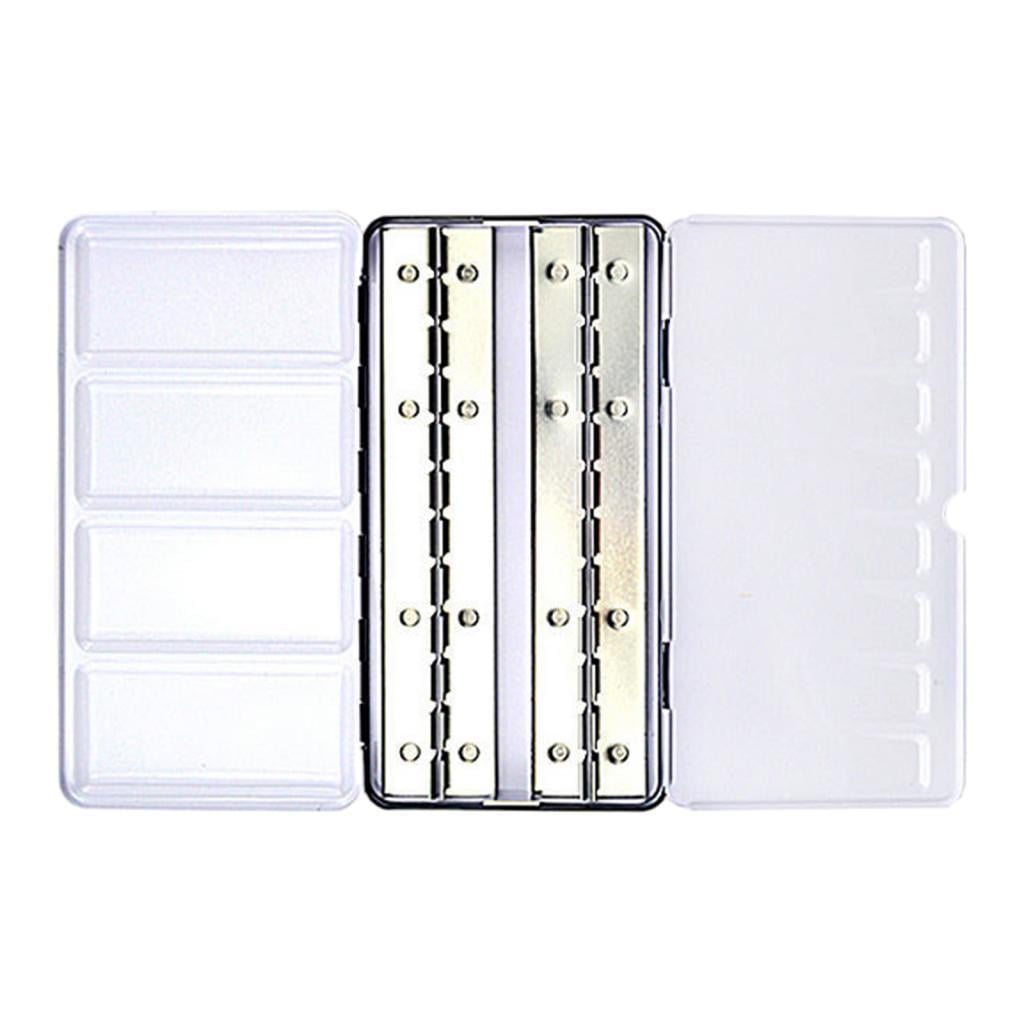Milageto Empty Watercolor Palette Tin Box Folded Out Palette for Artist Compact DIY Large No Half Pans