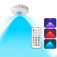 thumbnail image 2 of Puck Lights LED RGB Dimmable Under Cabinet Lighting with Remote 2PCS, 2 of 5