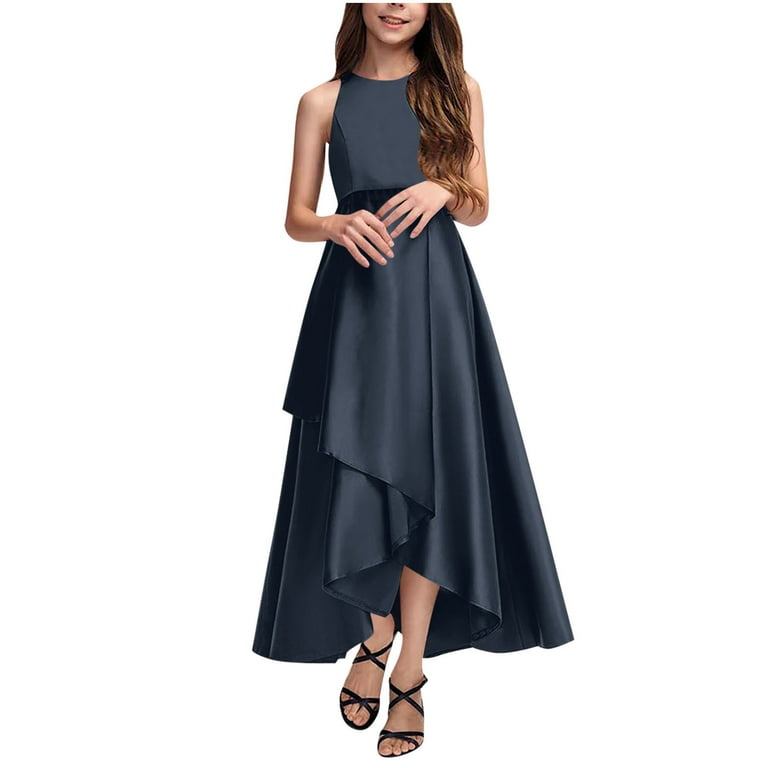 Prom Dresses for Teen Girls Size 4-14 Elegant Sleeveless High Waisted Crew Neck Solid Irregular Hem A-Line Graduation Party Maxi Dress - Walmart.com Prom Dresses for Teen Girls Size 4-14 Elegant Sleeveless High Waisted Crew Neck Solid Irregular Hem A-Line Graduation Party Maxi Dress - Walmart.com