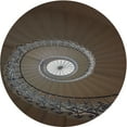 thumbnail image 1 of Ahgly Company Indoor Round Patterned Black Bean Brown Area Rugs, 7' Round, 1 of 6