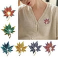 thumbnail image 3 of Maple Leaf Brooch For Women Elegant Enamel Pin Versatile Outfit Accessory Gift, 3 of 21