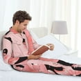 thumbnail image 6 of Lsque Cute Axolotl Sakura Blossoms A Pattern Long Sleeve Pajama Set for Men - Soft 2-Piece Sleepwear and Loungewear Set with Pockets, Comfy Nightwear-Large, 6 of 7