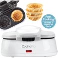 thumbnail image 3 of Double Waffle Bowl Maker- Make two 4" Ice Cream Cone Bowls at Once, NonStick Electric Baker for Homemade Icecream Treats, Waffler is Easy to Use, Recipes Included, Add your Favorite Fillings, Toppings, 3 of 7