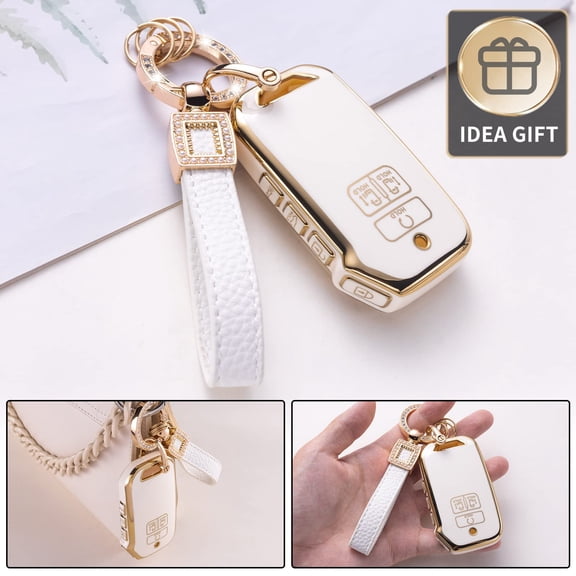 Luxury Leather 6/7-Button Kia Key Fob Protector with Detachable Lanyard – Compatible with Kia Carnival Cadenza KA4 EX SX LX Fiesta Smart Key Case Cover Holder