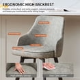 thumbnail image 4 of FIRAVOE Bar Stools Set of 2, 30" Swivel Bar Height Bar Stools with High Back, Faux Leather Bar Chairs Gray Barstools for Kitchen Island, 4 of 11