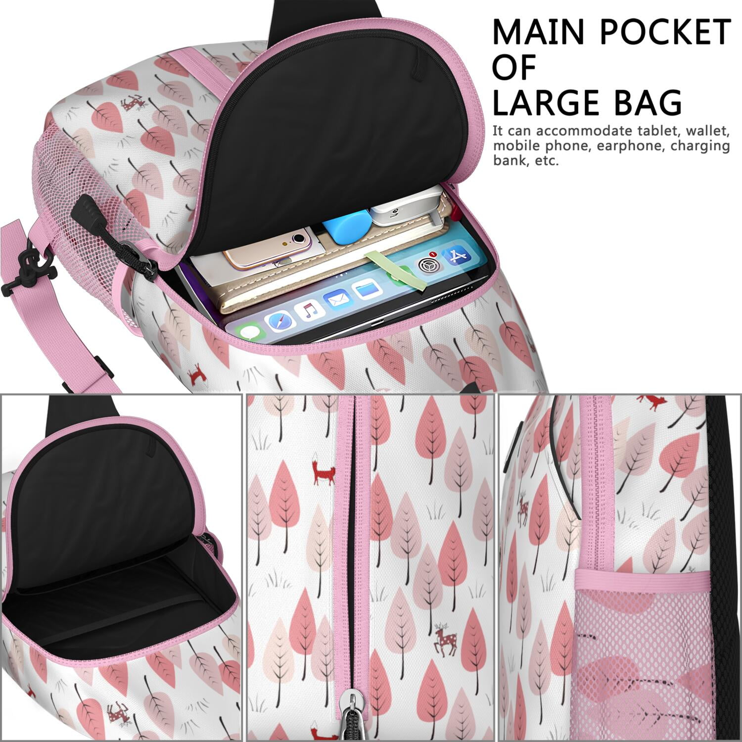 Design Sky Night Print Multipurpose Shoulder Backpack for Women Men – Outdoor-ready, Sturdy plastic buckle, Quick-access pockets – Artistic Pattern Design for Travel, Hiking, Outdoor