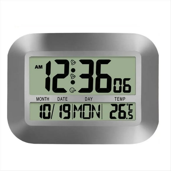 Despertadores para Dormitorios Reloj LED Silencioso para Mesa Reloj Despertador Multifuncional con Pantalla de Fecha y Temperatura