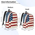 thumbnail image 3 of Rateoe Vintage American Flag Pattern Canvas College Laptop Backpack,Travel Daypack,Durable Rucksack Travel Notebook Bag School Backpack Book Bag for Men Women-Small, 3 of 7