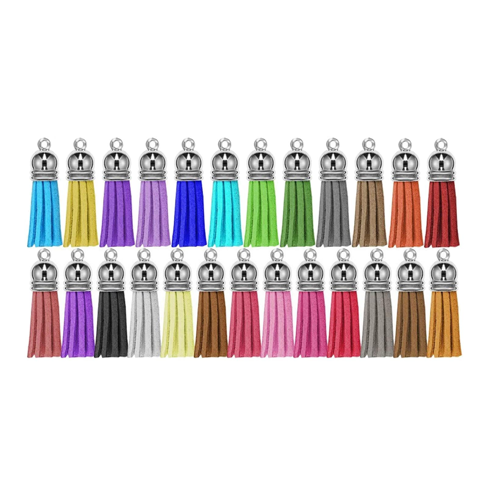 150Pcs Keychain Tassels, Bulk Leather Tassels for Crafts - 50Pcs Assorted  Colors Tassels and 50Pcs Keychain s for Jewelry Making