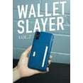 thumbnail image 2 of Smartish iPhone Xs Max Wallet Case - Wallet Slayer Vol. 2 [Slim Protective Kickstand] Credit Card Holder for Apple iPhone 10S Max (Silk) - Blues on The Green, 2 of 6