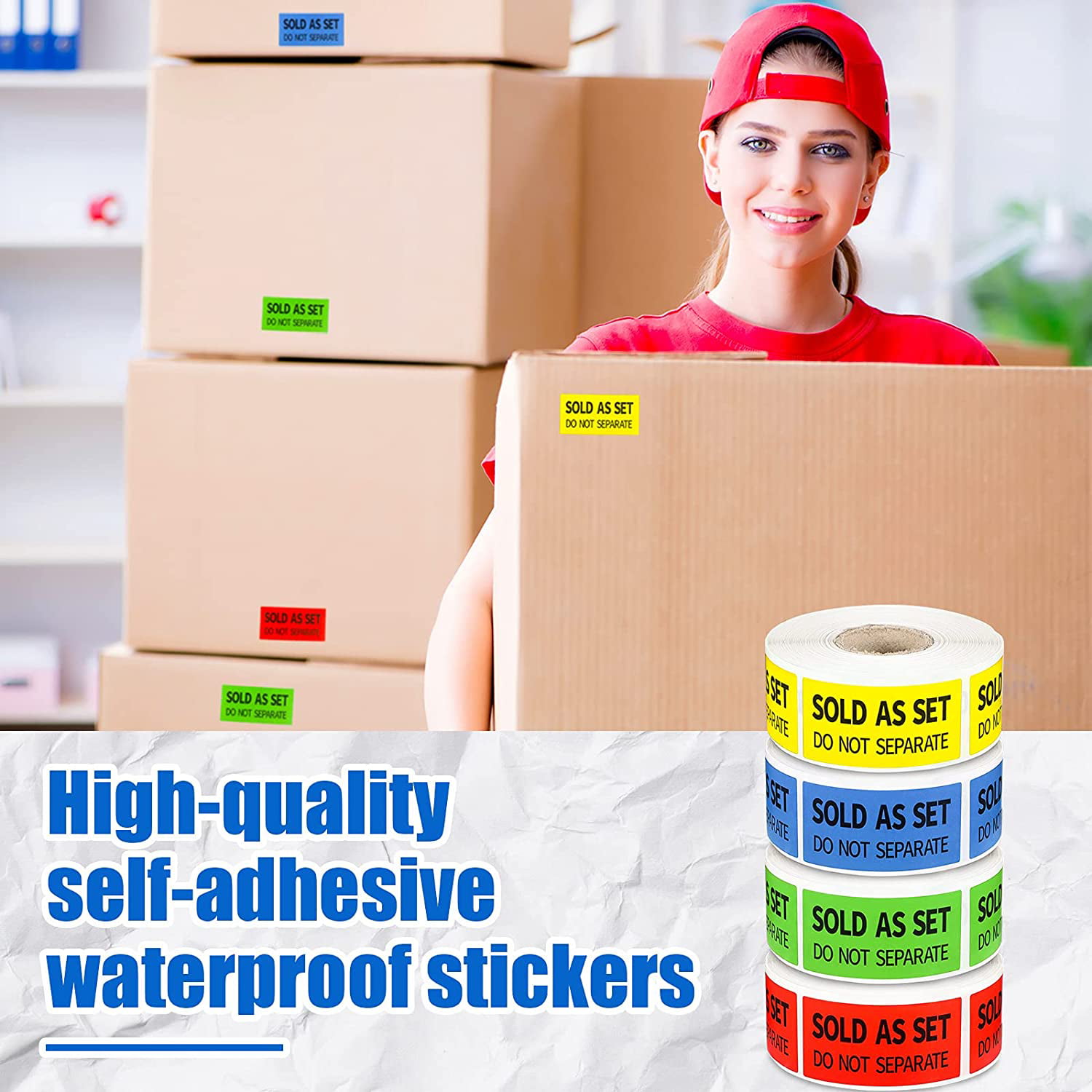 Red Green Blue Stickers packaging stickers