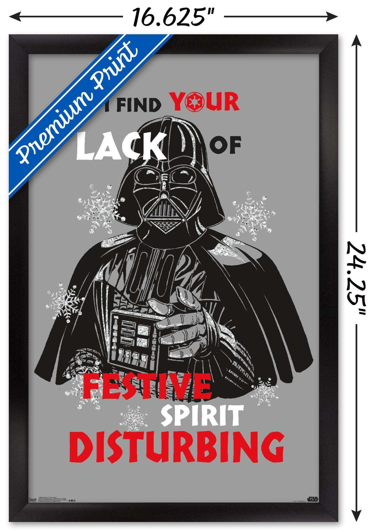 Star Wars: Saga - Festive Spirit Wall Poster, 14.725" x 22.375", Framed